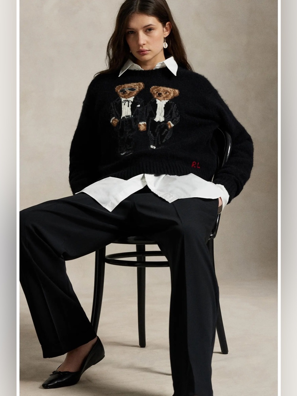 The Ralph & Ricky Tuxedo Bear Sweater - Picture 7 of 8